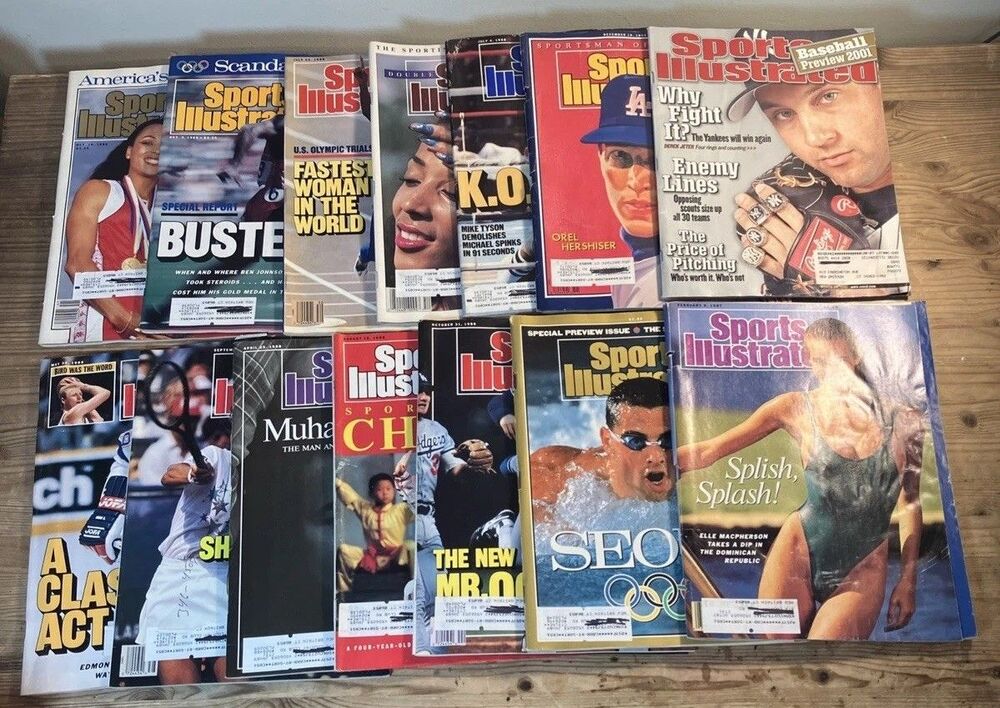 VTG 1980s Sports Illustrated Magazine Lot of 14- 1988 Olympic Issue-swimsuit-Ali